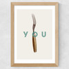 Fork You Wide Oak Frame