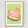 Heart Cake Medium Oak Frame
