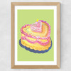 Heart Cake Wide Oak Frame