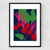 Beetroot Narrow Black Frame
