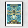 Spirited Dragonfly Narrow Black Frame