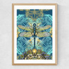 Spirited Dragonfly Medium Oak Frame