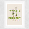 What's For Dinner? Wide White Frame
