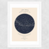 Carte du Ciel by Aster Wide White Frame