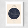Carte du Ciel by Aster Medium White Frame