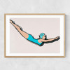 Palm Springs Dive Narrow Oak Frame