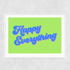 Happy Everything 2 Narrow White Frame