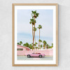 Pink Palm Springs Medium Oak Frame