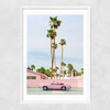 Pink Palm Springs Narrow White Frame