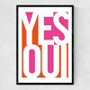 Yes Oui Narrow Black Frame