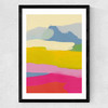Landschaft Bunt I Medium Black Frame
