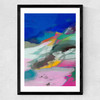 Blaue Landschaft III Medium Black Frame