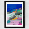 Blaue Landschaft III Wide Black Frame