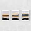 Peaceful Calm of Evening Triptych Narrow White Frame