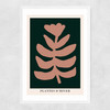 Plantes d'Hiver Green Narrow White Frame