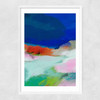 Blaue Landschaft II Narrow White Frame