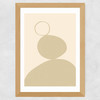 Neutral Shapes II Wide Oak Frame