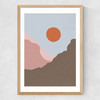 Acrylic Landscape I Medium Oak Frame