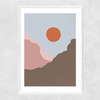 Acrylic Landscape I Narrow White Frame