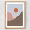Acrylic Landscape I Wide Oak Frame
