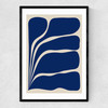 Five Leaf Plant Narrow Black Frame