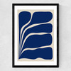Five Leaf Plant Medium Black Frame