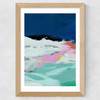 Blaue Landschaft I Wide Oak Frame