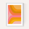 Retro Rainbow in Pink and Yellow