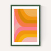 Retro Rainbow in Pink and Yellow