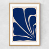 Six Leaf Plant Narrow Oak Frame