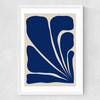 Six Leaf Plant Medium White Frame