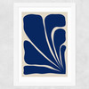 Six Leaf Plant Wide White Frame