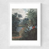 Tropical Lake Medium White Frame