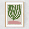 Modern Vase II Narrow Oak Frame