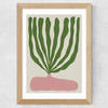 Modern Vase II Wide Oak Frame