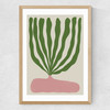 Modern Vase II Medium Oak Frame