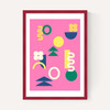 Retro 90s Shapes in Pink