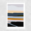 Peaceful Calm of Evening III Narrow White Frame