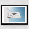 Dreams to Reality Wide Black Frame