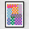 Quirky Checkerboard Medium Black Frame