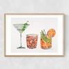 Classic Cocktails by Cat Coquillette Narrow Oak Frame