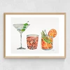 Classic Cocktails by Cat Coquillette Medium Oak Frame