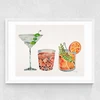 Classic Cocktails by Cat Coquillette Medium White Frame