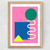 Playful Collage Wide Oak Frame