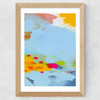 Red Poppies Field Abstract I Wide Oak Frame