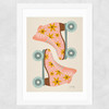 Blush/Mint Retro Rollerskates Wide White Frame