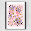 Garden Flowers Medium Black Frame