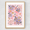 Garden Flowers Medium Oak Frame