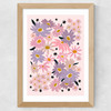 Garden Flowers Wide Oak Frame