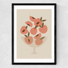 Peach Bowl Medium Black Frame